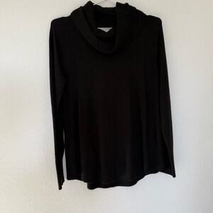 Ann Taylor Loft Black Cowlneck Sweater Size Small